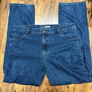 Relaxed Fit Carhartt Flannel Lined Blue Denim‎ Jeans 40x36